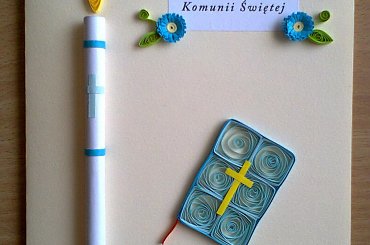 2. 21x30 Komunia #KartkiOkolicznościowe #komunia #quilling #RęcznieRobione