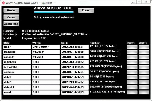 ARIVA ALI3602 TOOL 0.12.4 Pre-Alpha ---xjustinx2---